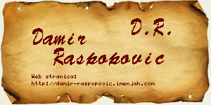 Damir Raspopović vizit kartica
